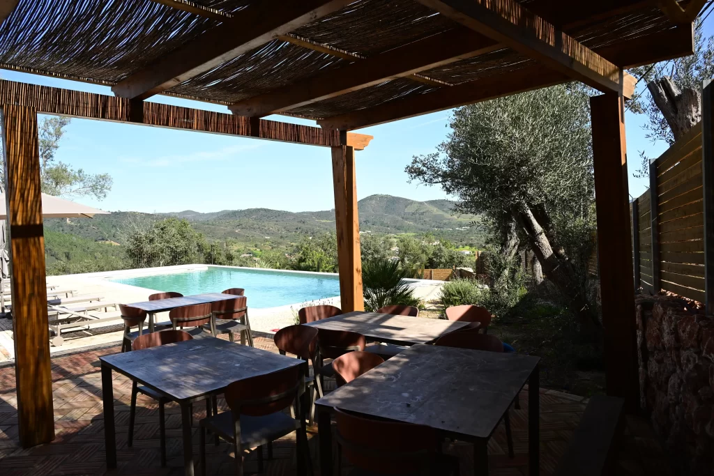 Pergolas près de la piscine