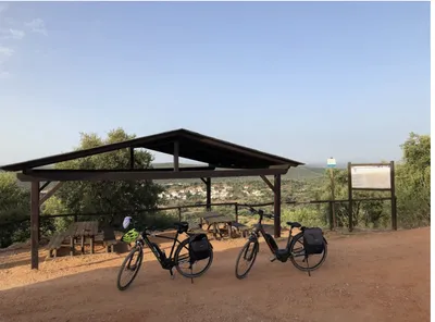 Deux vélos stationnés sur l'herbe
